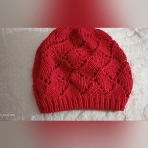 Red Knit Beanie